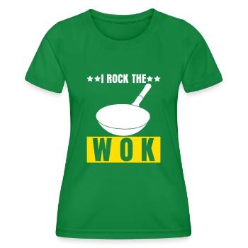 Wok de cuisine asiatique - T-shirt sport Femme - vert - Devant - AI Model Female 172 dark (172cm)