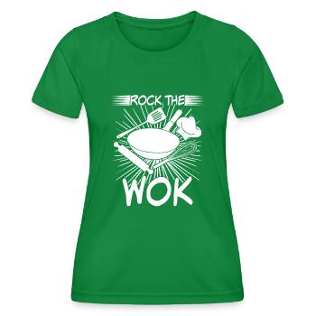 Wok cuisine asiatique - T-shirt sport Femme - vert - Devant - AI Model Female 172 dark (172cm)