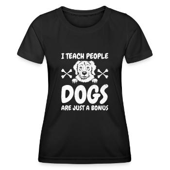 Dog Trainer Dog Training Training Dogs Pet Care Pr - Women's Functional T-Shirt - black - Front - AI Model Female 172 light (172cm)