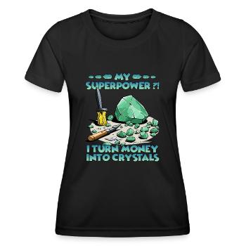 T-shirt Fans de cristal Cultiver soi-même de - T-shirt sport Femme - noir - Devant - AI Model Female 172 light (172cm)