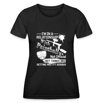 Paintball In A Relationship With Paintball - Women's Functional T-Shirt - black - Front - AI Model Female 172 light (172cm)