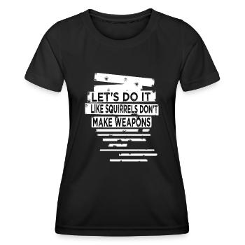peace symbol disarmament funky heart family love - Women's Functional T-Shirt - black - Front - AI Model Female 172 light (172cm)