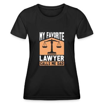 Avocat papa fête des pères cadeau drôle avocat - T-shirt sport Femme - noir - Devant - AI Model Female 172 light (172cm)
