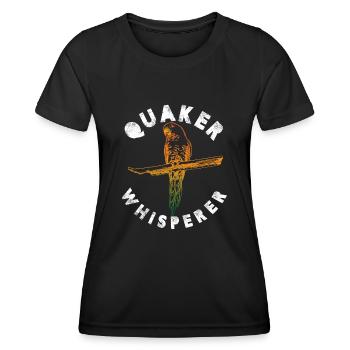 Quaker whisperer - Frauen Funktions-T-Shirt - Schwarz - Vorne - AI Model Female 172 light (172cm)