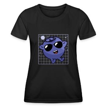 Heidelbeere Frucht Blaubeere - Frauen Funktions-T-Shirt - Schwarz - Vorne - AI Model Female 172 light (172cm)