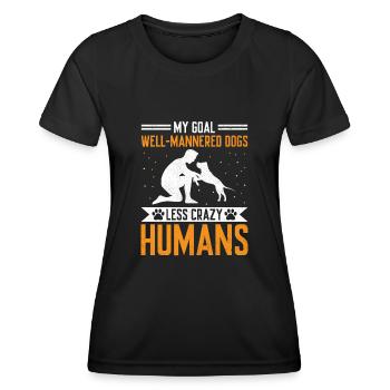 Dog Trainer Dog Training Training Dogs Pet Care Pr - Women's Functional T-Shirt - black - Front - AI Model Female 172 light (172cm)