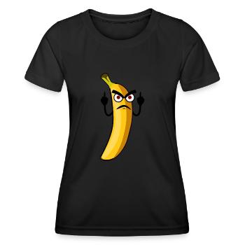 Bananes Banane grincheuse - T-shirt sport Femme - noir - Devant - AI Model Female 172 light (172cm)
