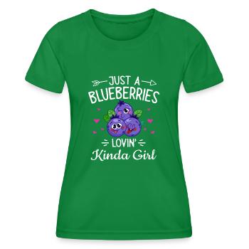 Heidelbeere Frucht Blaubeere - Frauen Funktions-T-Shirt - Kelly Green - Vorne - AI Model Female 172 dark (172cm)