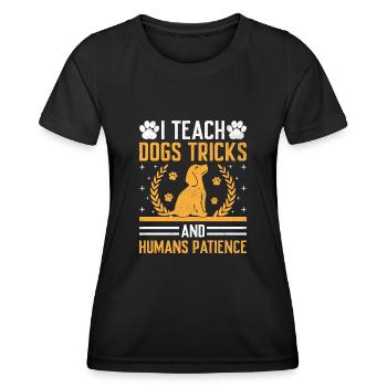 Dog Trainer Dog Training Training Dogs Pet Care Pr - Women's Functional T-Shirt - black - Front - AI Model Female 172 light (172cm)
