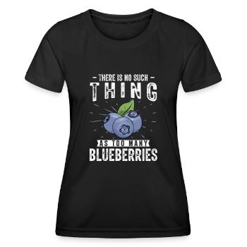 Heidelbeere Frucht Blaubeere - Frauen Funktions-T-Shirt - Schwarz - Vorne - AI Model Female 172 light (172cm)