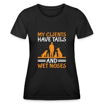 Dresseur de chiens Formation de chiens Chiens Soins pour animaux de compagnie Pr - T-shirt sport Femme - noir - Devant - AI Model Female 172 light (172cm)