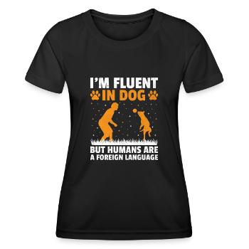 Dresseur de chiens Formation de chiens Chiens Soins pour animaux de compagnie Pr - T-shirt sport Femme - noir - Devant - AI Model Female 172 light (172cm)