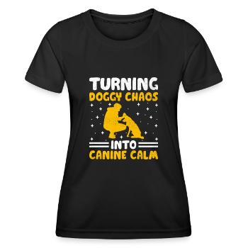 Dresseur de chiens Formation de chiens Chiens Soins pour animaux de compagnie Pr - T-shirt sport Femme - noir - Devant - AI Model Female 172 light (172cm)