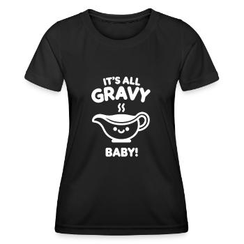 Es ist alles Soße, Baby! - Frauen Funktions-T-Shirt - Schwarz - Vorne - AI Model Female 172 light (172cm)