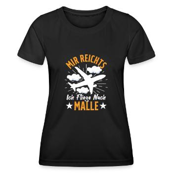Mallorca Urlaub Mir Reichts Ich Fliege Nach Malle - Frauen Funktions-T-Shirt - Schwarz - Vorne - AI Model Female 172 light (172cm)