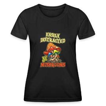 Cueilleurs de champignons Champignons Champignons - T-shirt sport Femme - noir - Devant - AI Model Female 172 light (172cm)