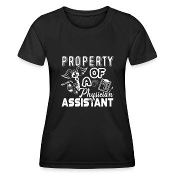 Property Of Physician Assistant - Women's Functional T-Shirt - black - Front - AI Model Female 172 light (172cm)