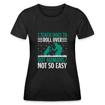 Dresseur de chiens Formation de chiens Chiens Soins pour animaux de compagnie Pr - T-shirt sport Femme - noir - Devant - AI Model Female 172 light (172cm)