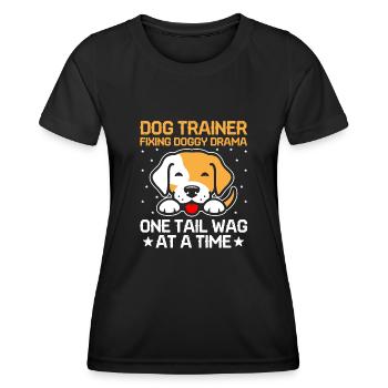Dog Trainer Dog Training Training Dogs Pet Care Pr - Women's Functional T-Shirt - black - Front - AI Model Female 172 light (172cm)
