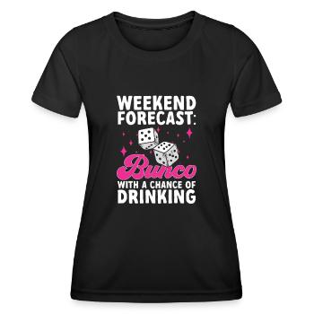 Bunco Dice Game - Women's Functional T-Shirt - black - Front - AI Model Female 172 light (172cm)