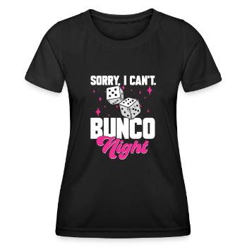 Bunco Dice Game - Women's Functional T-Shirt - black - Front - AI Model Female 172 light (172cm)