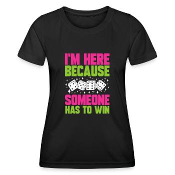 Bunco Dice Game - Women's Functional T-Shirt - black - Front - AI Model Female 172 light (172cm)