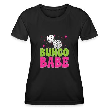 Bunco Dice Game - Women's Functional T-Shirt - black - Front - AI Model Female 172 light (172cm)