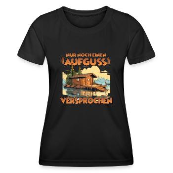 Lustiges Geschenk für Saunafans und Wellness Fans - Frauen Funktions-T-Shirt - Schwarz - Vorne - AI Model Female 172 light (172cm)