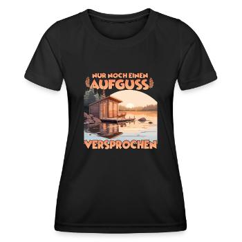 Ideales Geschenk für Sauna Fans und Wellness Fans - Frauen Funktions-T-Shirt - Schwarz - Vorne - AI Model Female 172 light (172cm)
