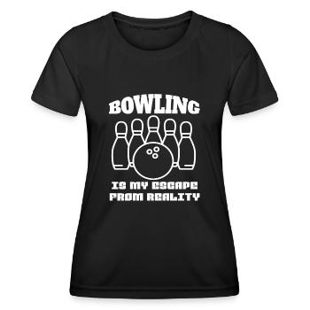 Bowling club Bowling club Bowling club Bowling bowler - Women's Functional T-Shirt - black - Front - AI Model Female 172 light (172cm)