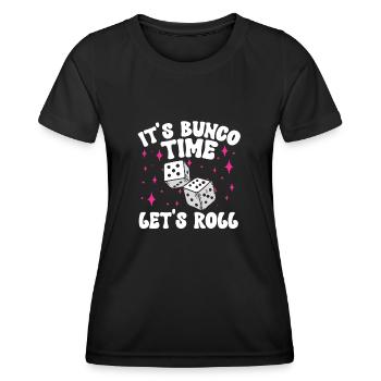 Bunco Dice Game - Women's Functional T-Shirt - black - Front - AI Model Female 172 light (172cm)