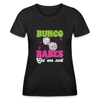 Bunco Dice Game - Women's Functional T-Shirt - black - Front - AI Model Female 172 light (172cm)