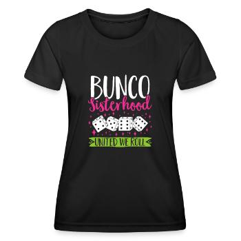 Bunco Dice Game - Women's Functional T-Shirt - black - Front - AI Model Female 172 light (172cm)