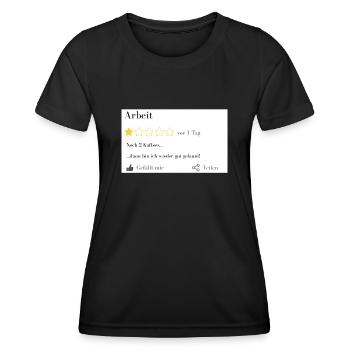 Noch 2 Kaffees - Frauen Funktions-T-Shirt - Schwarz - Vorne - AI Model Female 172 light (172cm)