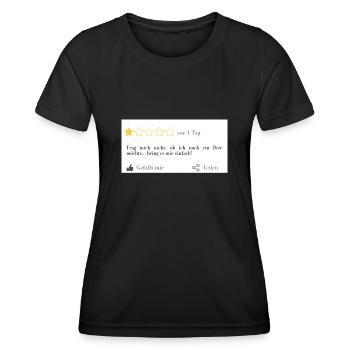 Bring mir Bier! - Frauen Funktions-T-Shirt - Schwarz - Vorne - AI Model Female 172 light (172cm)