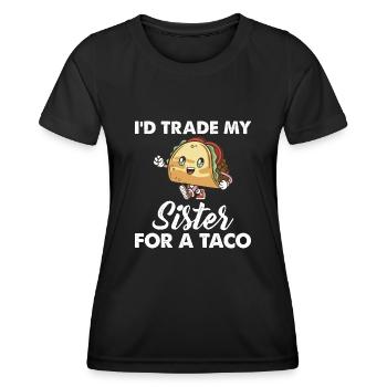 Cinco De May Outfit Taco Mexicain - T-shirt sport Femme - noir - Devant - AI Model Female 172 light (172cm)