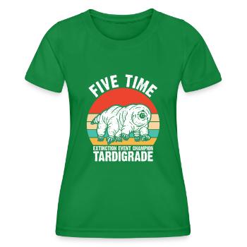 Microbiology -Biologist Gift Tardigrades - Women's Functional T-Shirt - kelly green - Front - AI Model Female 172 dark (172cm)