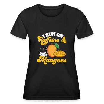Mango Frucht Mango - Frauen Funktions-T-Shirt - Schwarz - Vorne - AI Model Female 172 light (172cm)