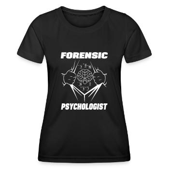 Psychologue médico-légal professionnel Cadeau médico-légal - T-shirt sport Femme - noir - Devant - AI Model Female 172 light (172cm)