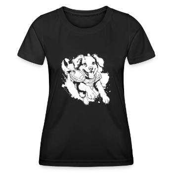 American Football - Frauen Funktions-T-Shirt - Schwarz - Vorne - AI Model Female 172 light (172cm)