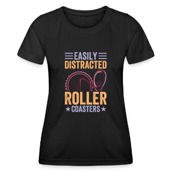 Theme Park Quote for a Theme Park Lover - Women's Functional T-Shirt - black - Front - AI Model Female 172 light (172cm)