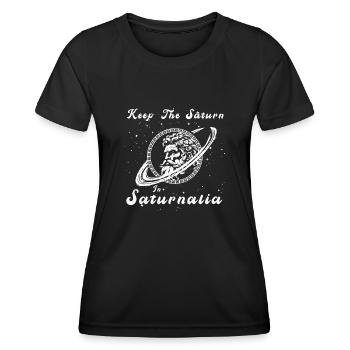 Saturnalia Keep Saturn In Ancient Roman Empire - Women's Functional T-Shirt - black - Front - AI Model Female 172 light (172cm)