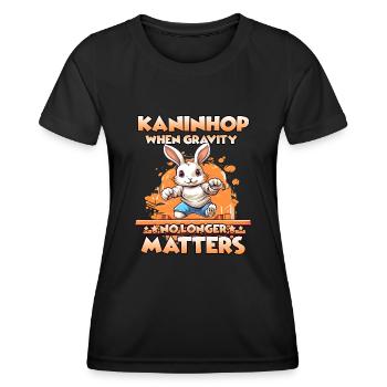Kaninhop Trainer Training & Fun Combines Kaninhop - Women's Functional T-Shirt - black - Front - AI Model Female 172 light (172cm)