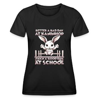 Agility joy Kaninhop gift rabbits fans - Women's Functional T-Shirt - black - Front - AI Model Female 172 light (172cm)
