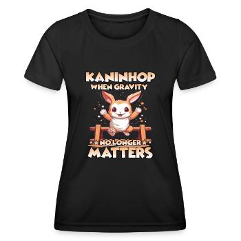 on tour rabbit hop gift - Women's Functional T-Shirt - black - Front - AI Model Female 172 light (172cm)