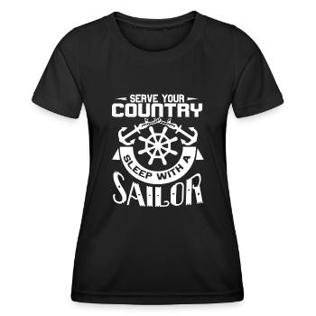 Sailor Sleep With A Sailor - Women's Functional T-Shirt - black - Front - AI Model Female 172 light (172cm)