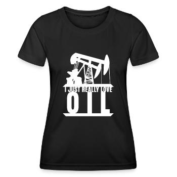 Mechanic Workshop Car Oil - Frauen Funktions-T-Shirt - Schwarz - Vorne - AI Model Female 172 light (172cm)