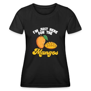 Mango Frucht Mango - Frauen Funktions-T-Shirt - Schwarz - Vorne - AI Model Female 172 light (172cm)