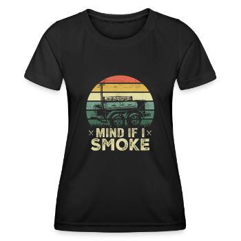 Mind If I Smoke Ribs Grill BBQ Short Ribs Rack - Frauen Funktions-T-Shirt - Schwarz - Vorne - AI Model Female 172 light (172cm)
