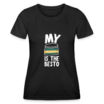 Italian Cuisine - Basil Pesto Is The Besto - Frauen Funktions-T-Shirt - Schwarz - Vorne - AI Model Female 172 light (172cm)
